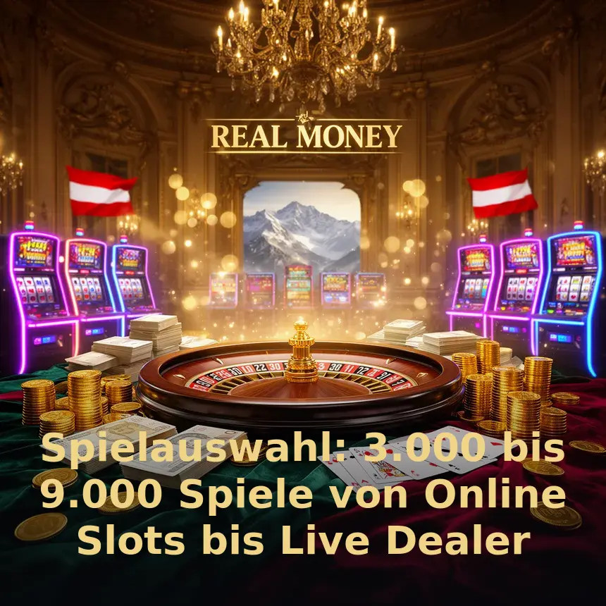 Spielauswahl: 3.000 bis 9.000 Spiele von Online Slots bis Live Dealer